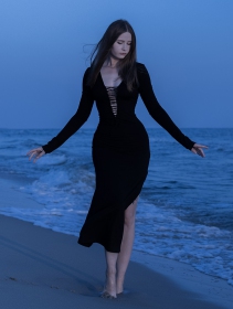 \ Valkyrie\  long dress, Black