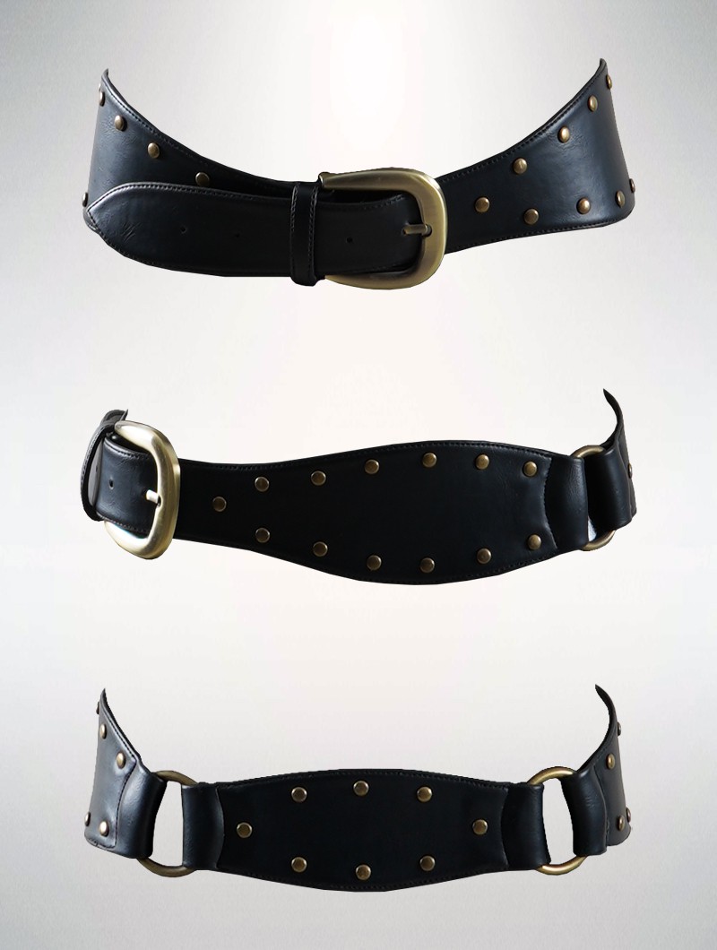 \ Varda\  belt, Black faux leather
