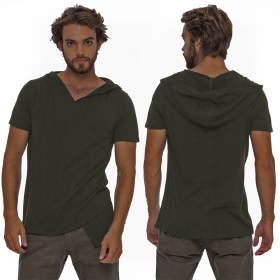 \ Vipa\  hooded t-shirt, Khaki green