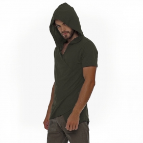 \ Vipa\  hooded t-shirt, Khaki green