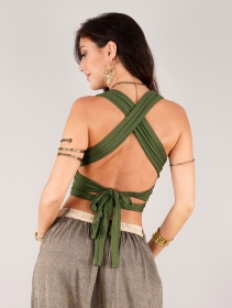 \ Wakiza\  infinity crop top bra, Army green