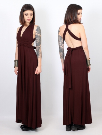 \ Wakiza\  long infinity dress, Auburn brown