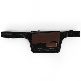 \"Wanika\" pocket belt, Leather and cotton