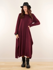 \ Wasilah\  long sweater dress, Wine