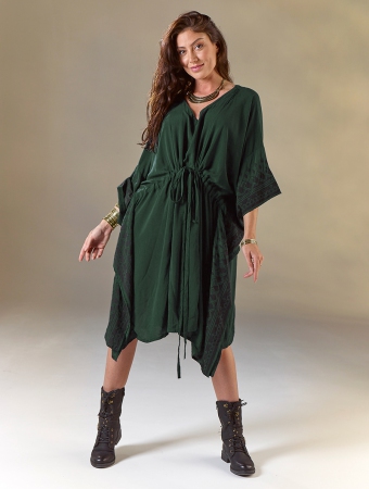 \ Wilwarin Ethnic Arrow\  Kaftan dress, Forest green