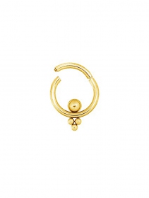 \"Zehra\" gold plated multi-purpose clicker ring