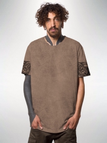 \"Zulu\" short sleeve t-shirt, Washed camel brown